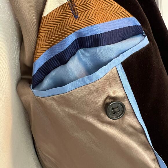 J Crew Brown Velvet Blazer Buttons Academia 4P Preppy Career - Picture 6 of 6